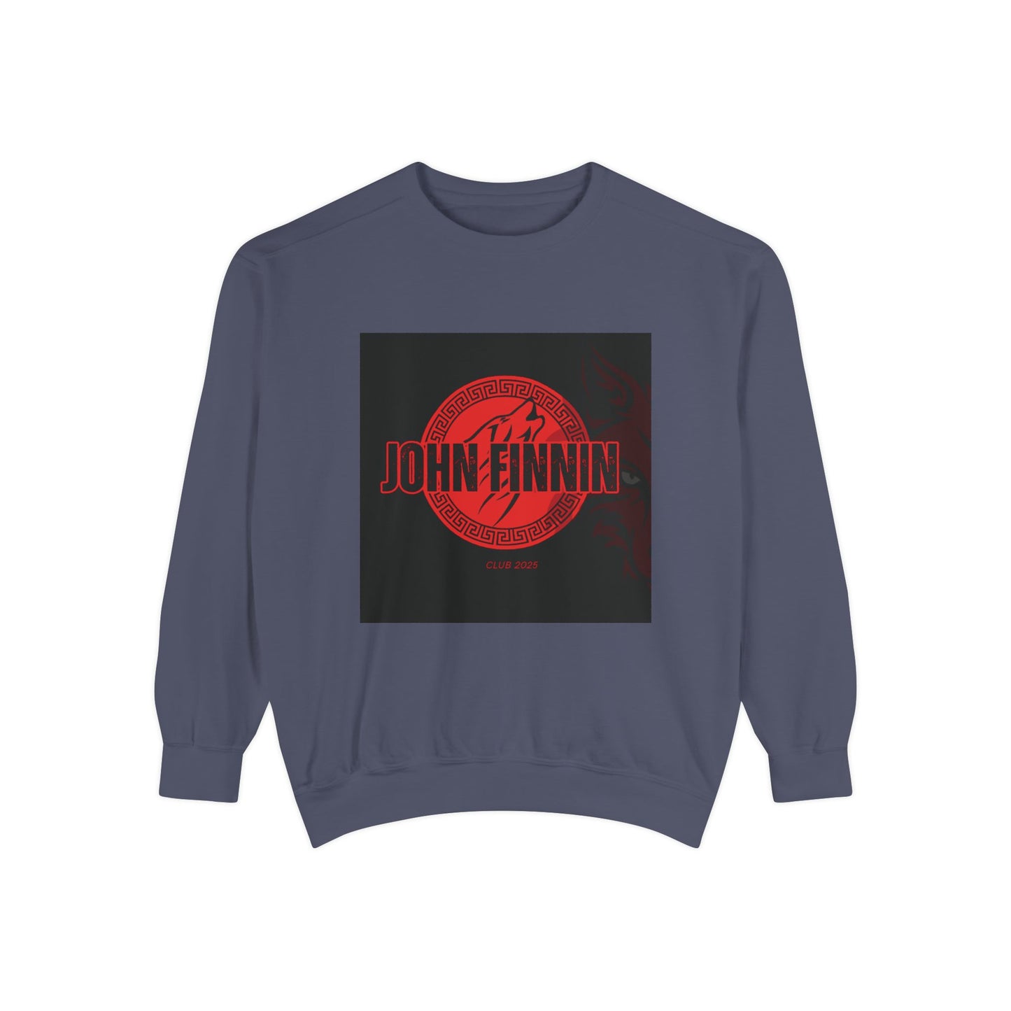 Unisex Garment-Dyed Sweatshirt - John Finnin Graphic Print - Cozy Apparel for Everyday Wear