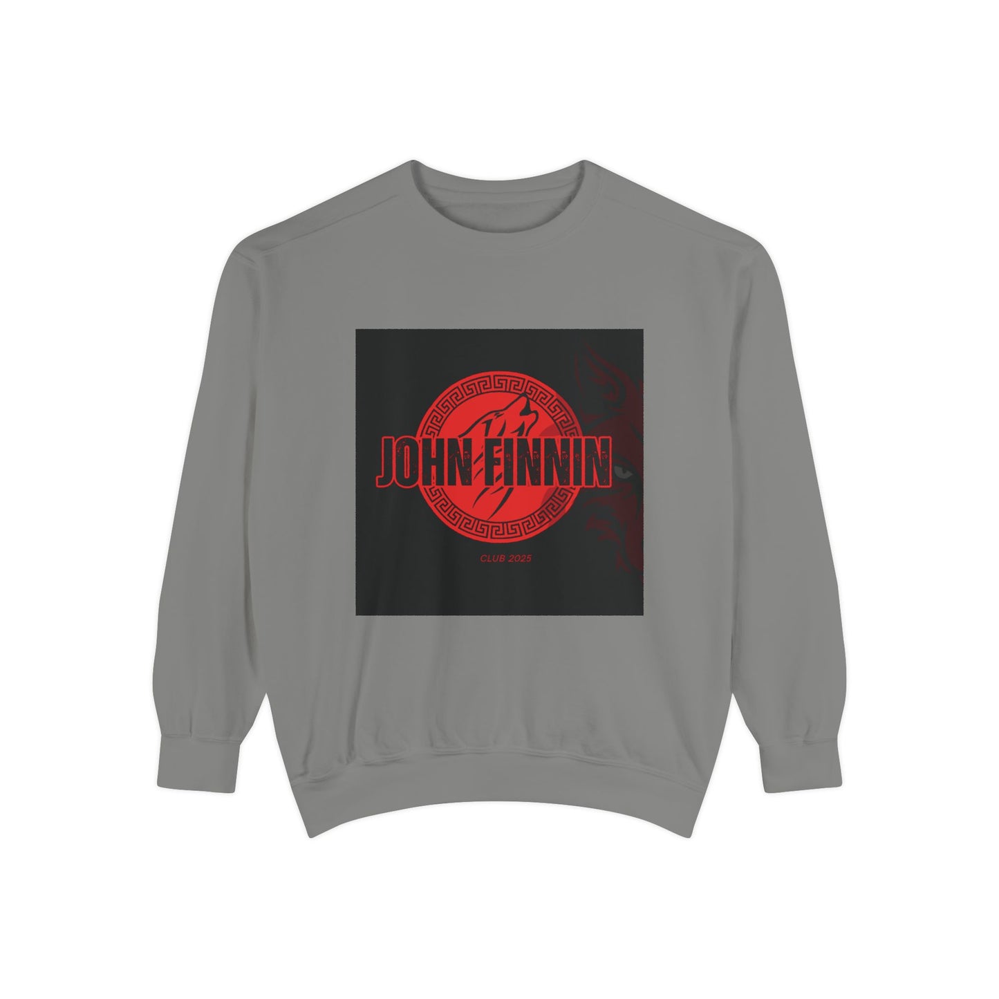Unisex Garment-Dyed Sweatshirt - John Finnin Graphic Print - Cozy Apparel for Everyday Wear
