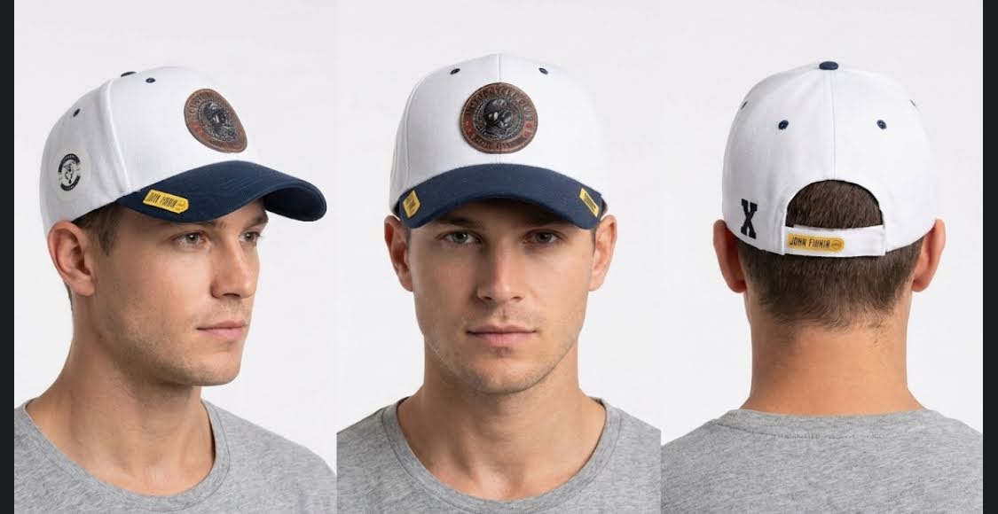 Trucker hat with leather patch