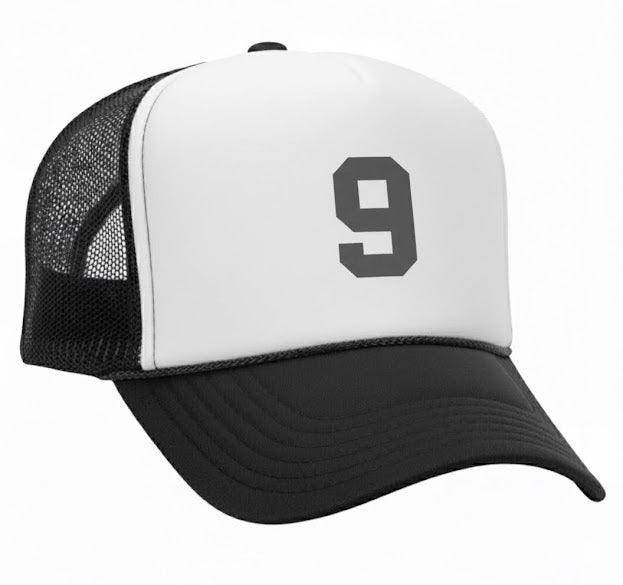 John Finnin Trucker Hat Polyester High Crown - Number 9 Logo -