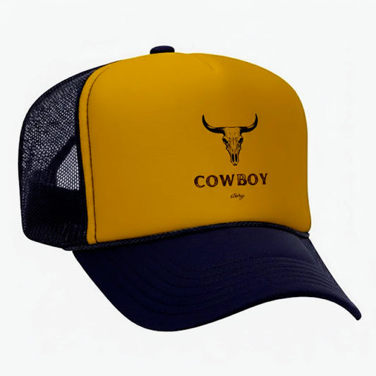 john finnin polyester trucker hat cowboy story .