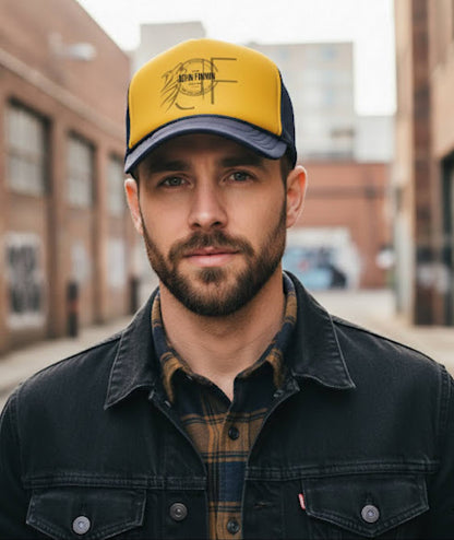 John Finnin Trucker hat polyester high crown
