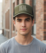 John Finnin Trucker hat polyester high crown  Real Deal
