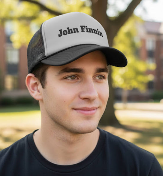 john finnin Trucker hat polyester high crown