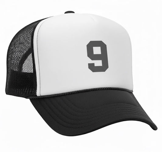 John Finnin Trucker Hat Polyester High Crown - Number 9 Logo -