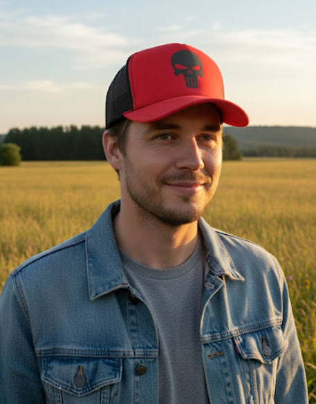 john finnin Trucker hat polyester high crown