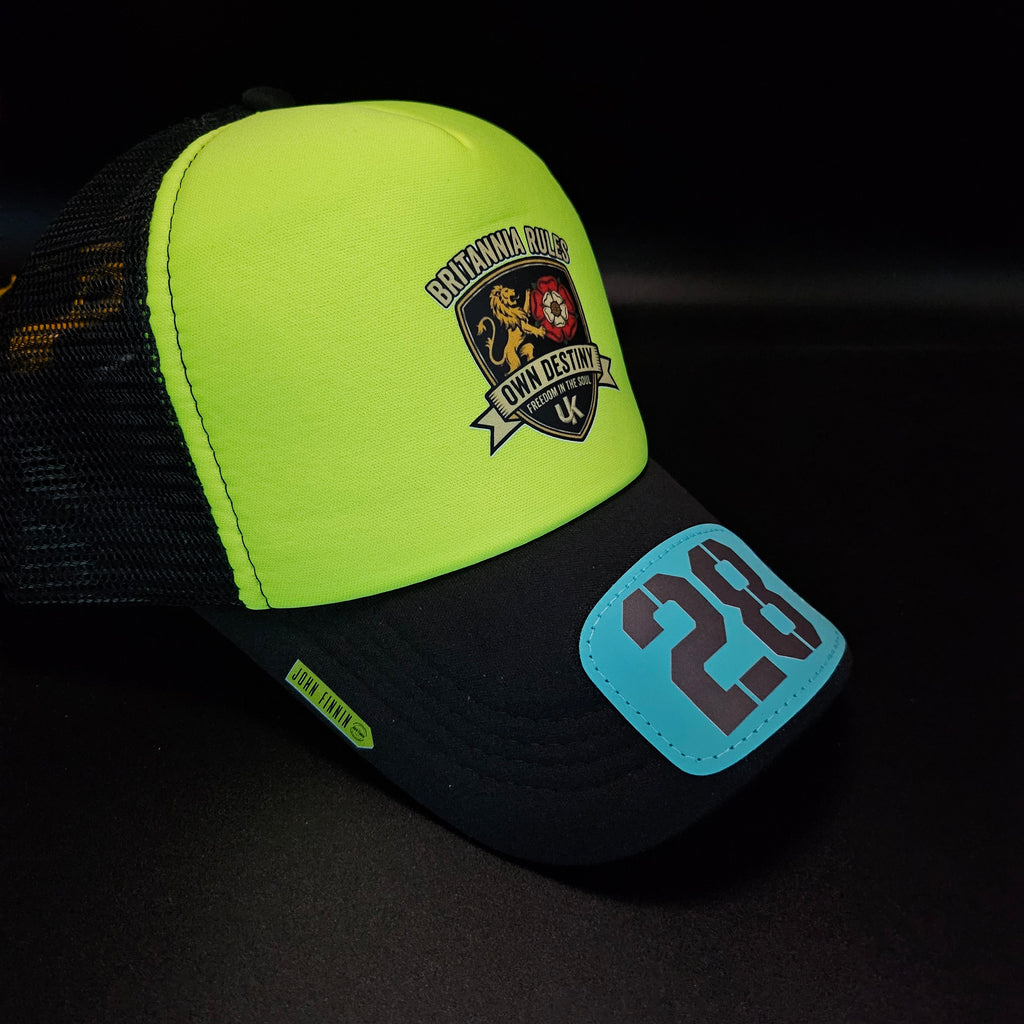 Britannia 28' John finnin trucker hat reinforced Hard Brim