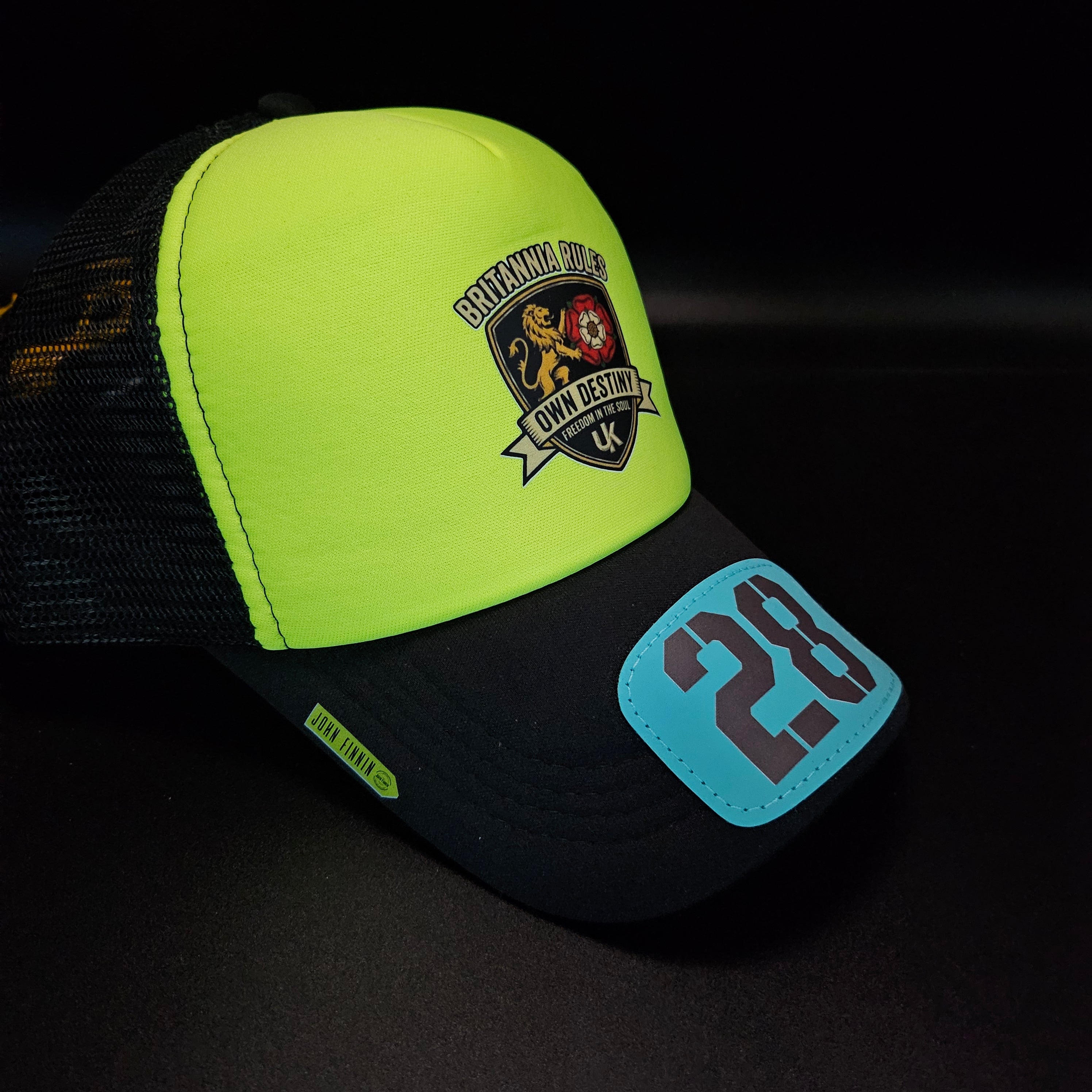 Britannia 28' John finnin trucker hat reinforced Hard Brim