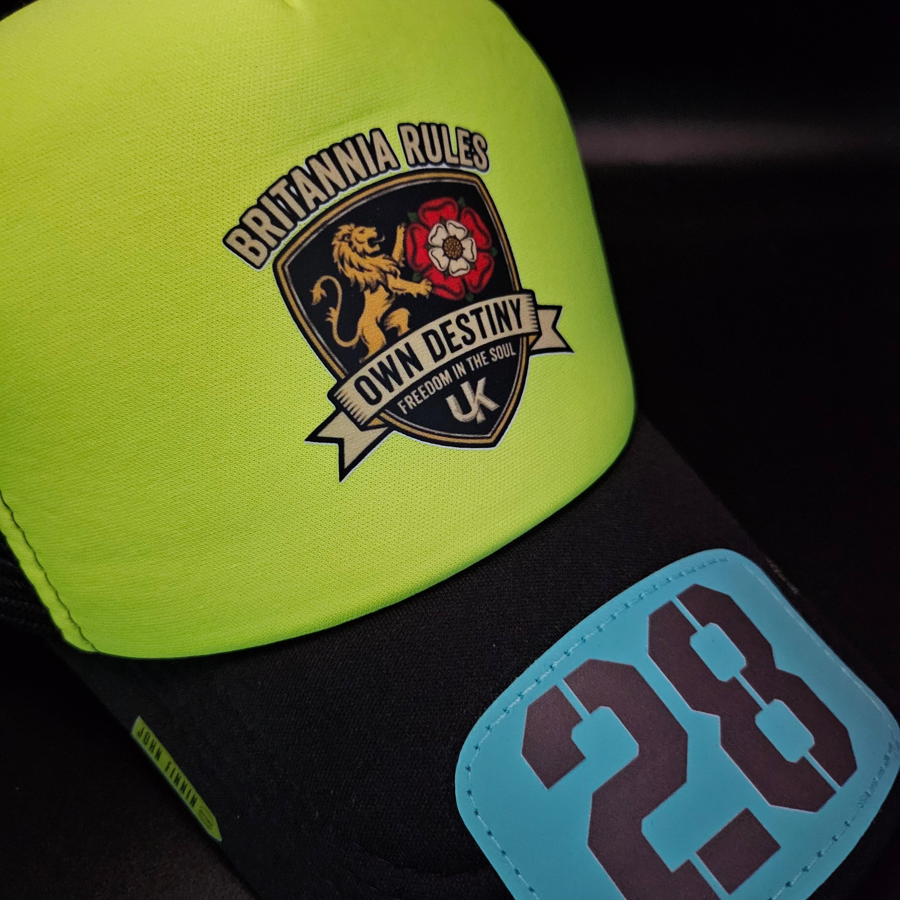 Britannia 28' John finnin trucker hat reinforced Hard Brim
