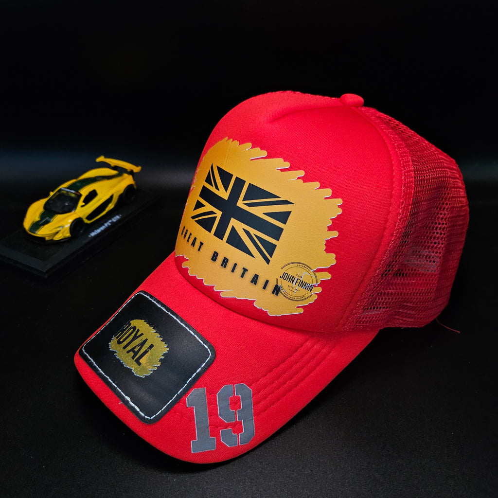 GB Royal' John finnin trucker hat reinforced Hard Brim