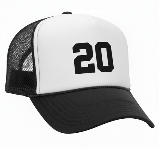 John Finnin Trucker hat polyester high crown   logo 20